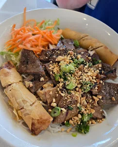 Vermicelli rice noodle bowl with grilled meat at Hong An SE Calgary